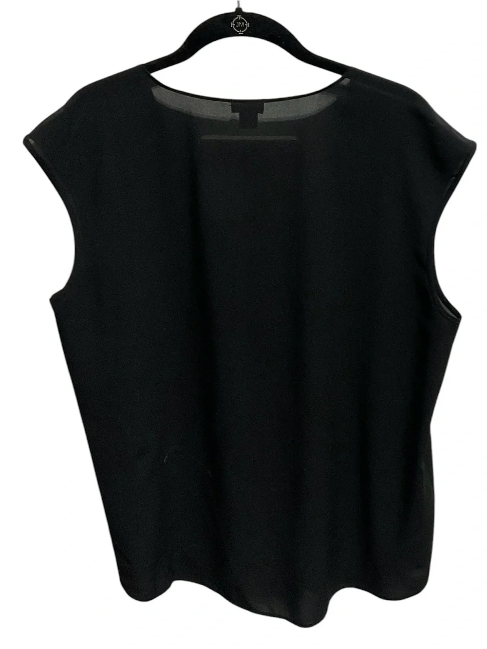 J.Crew Black Sleeveless Draped Blouse - Size 14